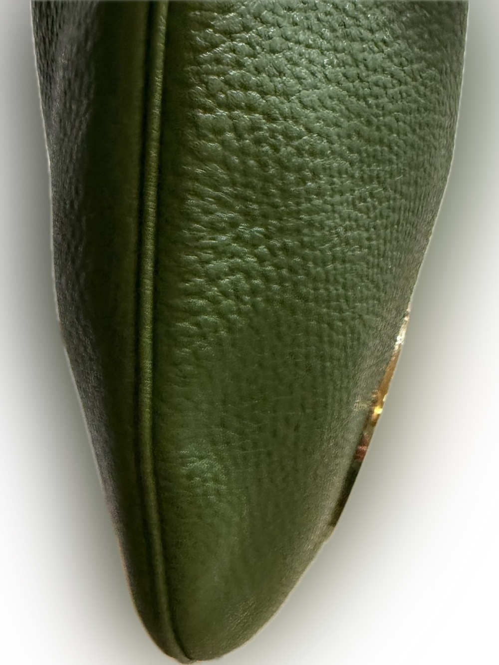 Gucci Web Blondie Green Pebbled Leather Hobo Bag Gold Hardware - Picture 3 of 11